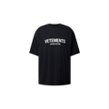 VETEMENTS Oversized T-Shirt mit Label-Print in anthrazit