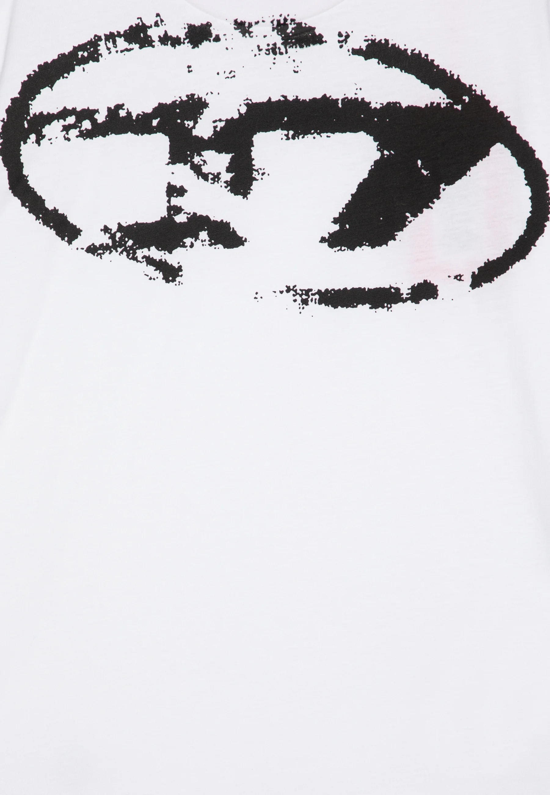DIESEL T-shirt with distressed flocked logo