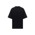 VETEMENTS Black straight-cut T-shirt with logo embroidery