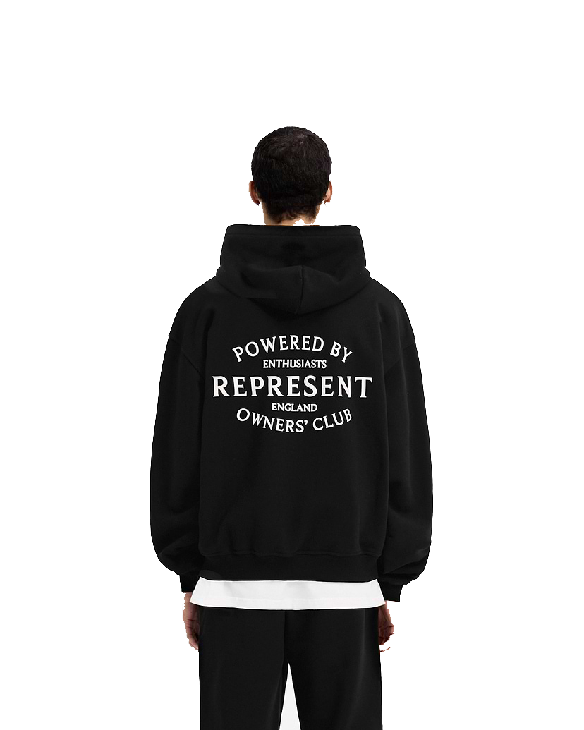 Represent Jet Black Hoodie Stamp Owner's Club - Black
