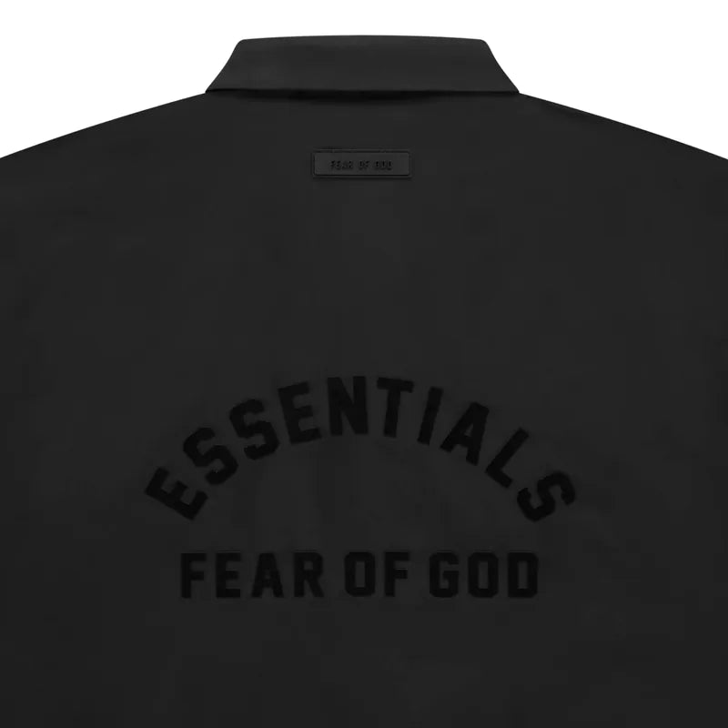 Fear of God Essentials Button Down Shirt 'Jet Black'