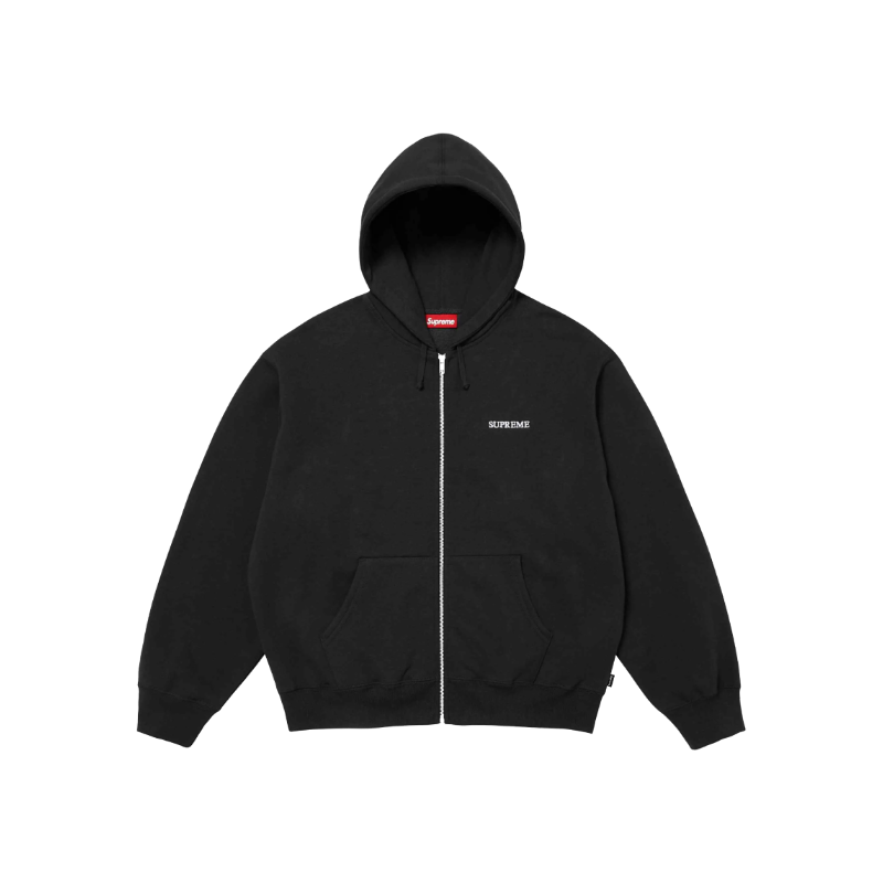 Supreme Thermal Zip Up Hoodie - Black