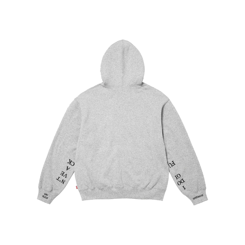 Supreme Thermal Zip Up Hoodie - Grey
