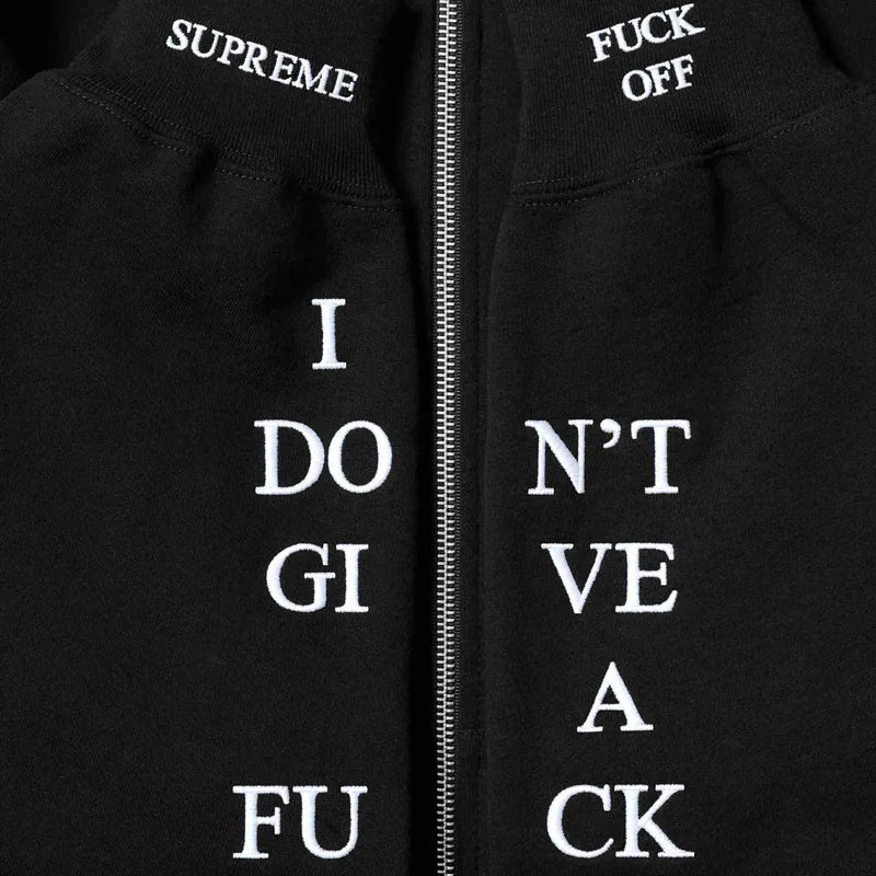 Supreme Thermal Zip Up Hoodie - Black