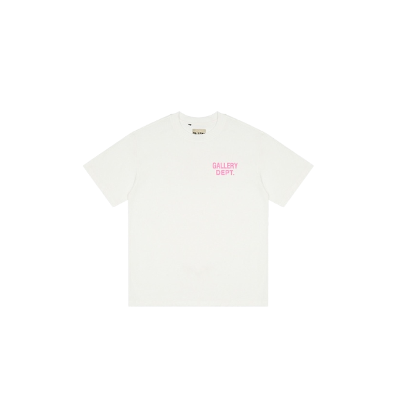GALLERY DEPT. Gallery Souvenir Short Sleeve Tee Shirt White - Pink