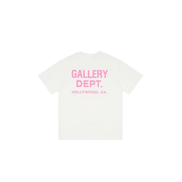 GALLERY DEPT. Gallery Souvenir Short Sleeve Tee Shirt White - Pink