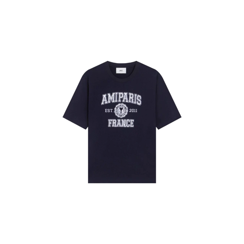 AMI Paris T-Shirt | Navy Blue | STW