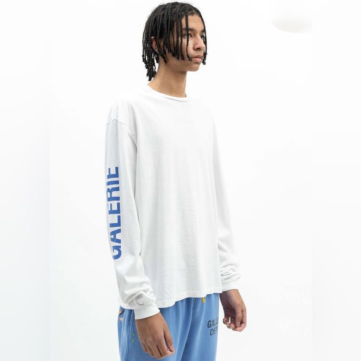 Gallery Dept. French Collector L/S Tee White Blue