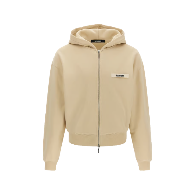 Jacquemus Logo Zip-Up Hoodie Gros Grain Hoodie