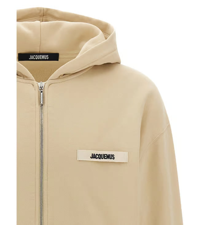 Jacquemus Logo Zip-Up Hoodie Gros Grain Hoodie