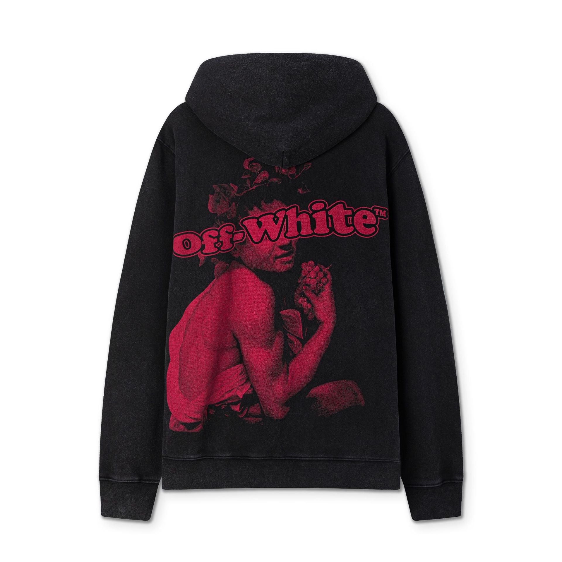 Off-white Bacchus Printed Hooded Cotton Sweatshirt Black