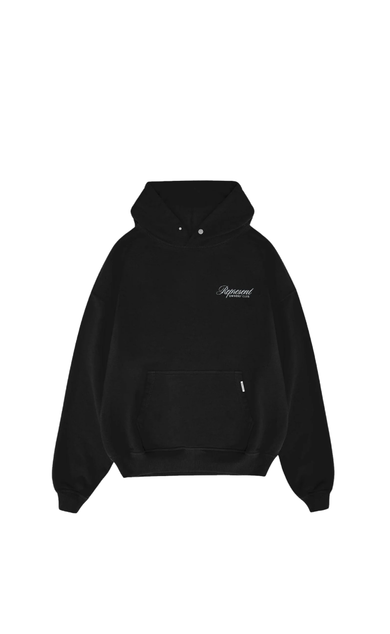 Represent REPRESENT OWNERS CLUB SCRIPT HOODIE Black Mens Hoody