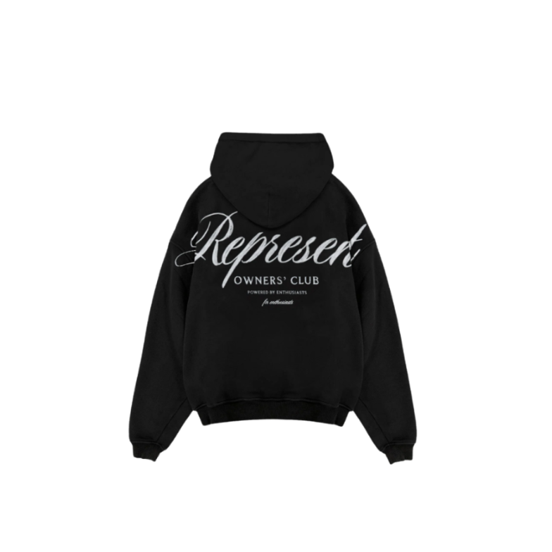 Represent REPRESENT OWNERS CLUB SCRIPT HOODIE Black Mens Hoody