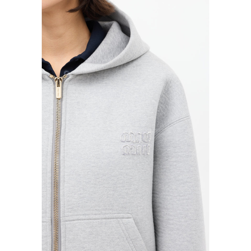MIU MIU Felpa Zip-Front Hoodie