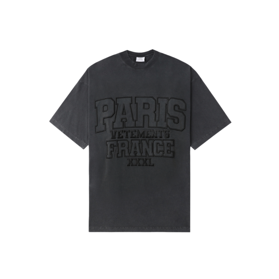 VETEMENTS Oversized T-Shirt im Used-Look in dunkelgrau