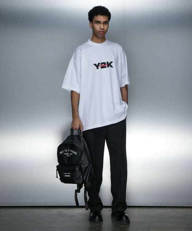 VETEMENTS White Y2K t-shirt with logo embroidery