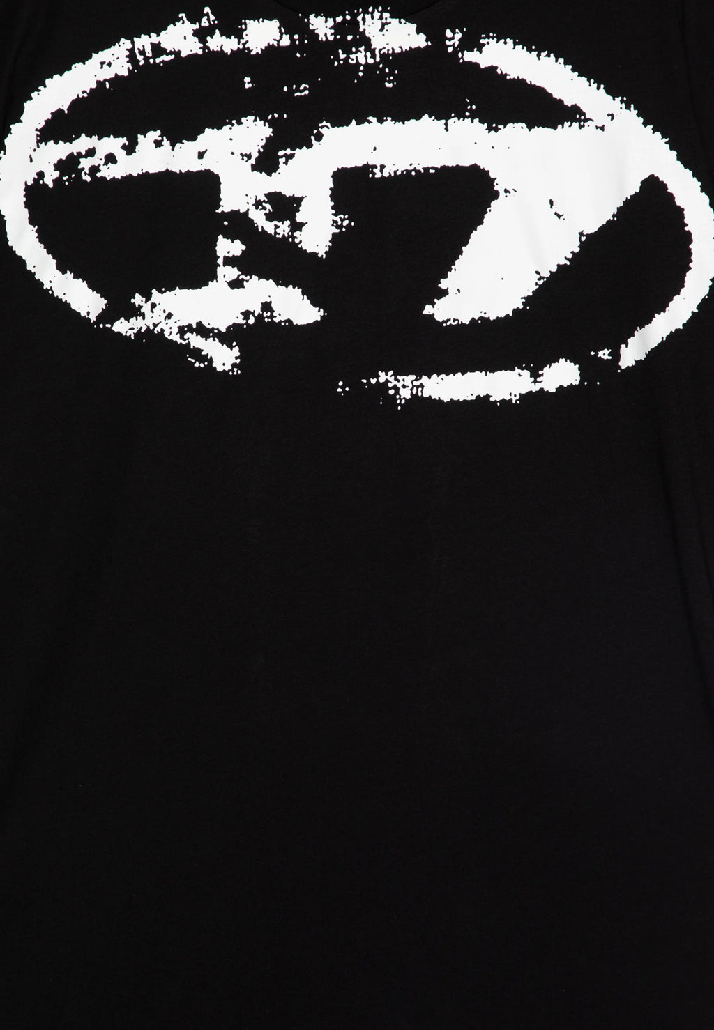DIESEL T-shirt with distressed flocked logo