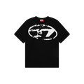 DIESEL T-shirt with distressed flocked logo