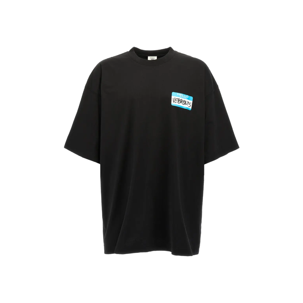 VETEMENTS Limited Edition Unisex Black Printed Jersey Oversized