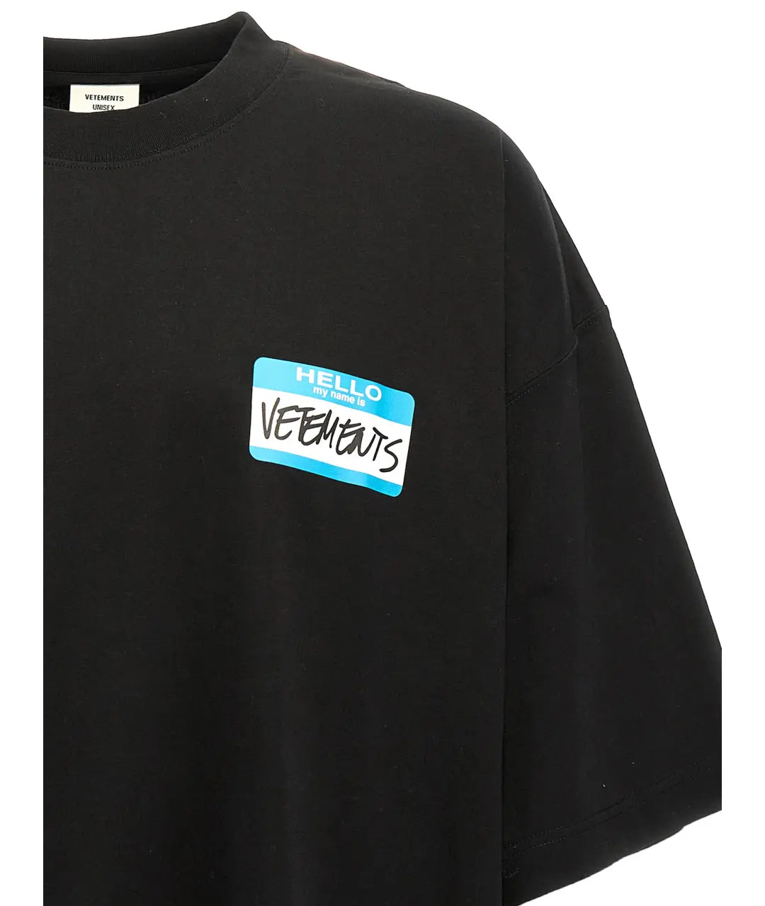 VETEMENTS Limited Edition Unisex Black Printed Jersey Oversized