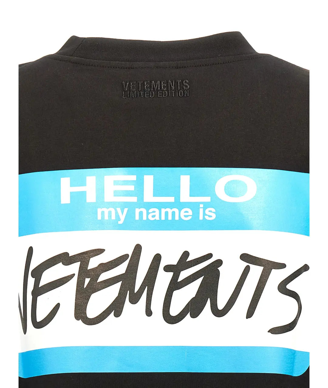 VETEMENTS Limited Edition Unisex Black Printed Jersey Oversized