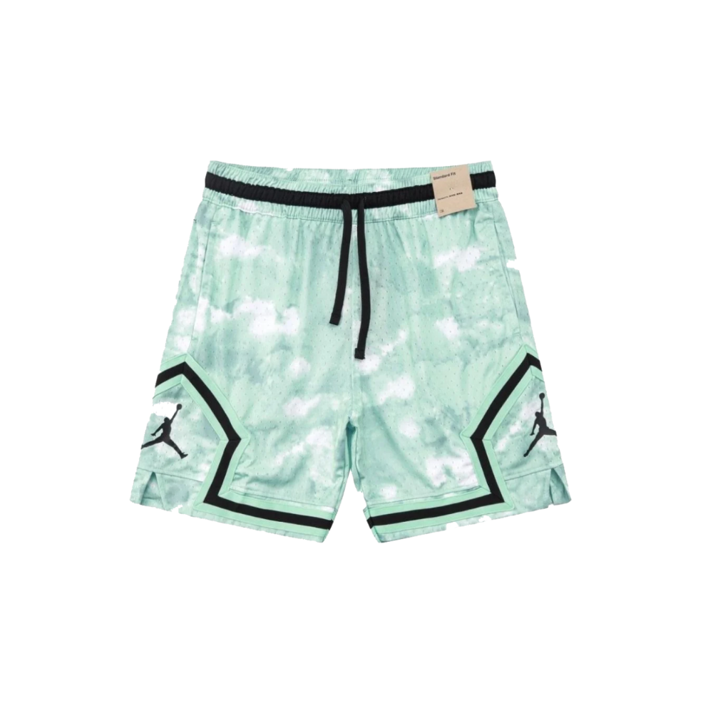 Jordan Dri Fit Whire With Green Men Short