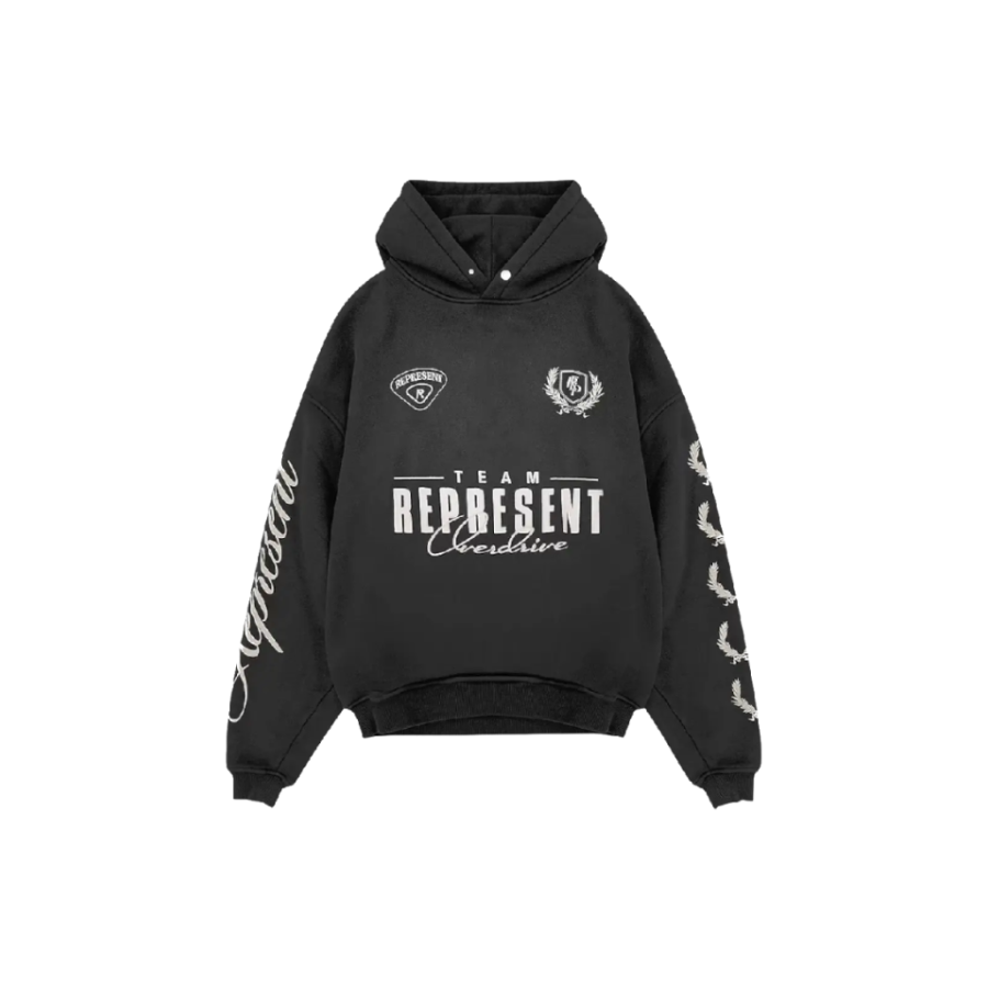 Represent Clo World Championship Hoodie 'Stained Black'